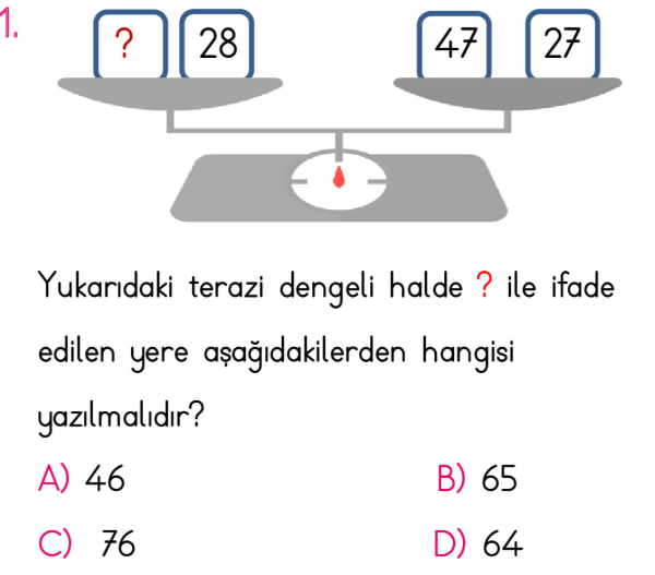 4. Sınıf Matematik 5. Ünite Geometrik Şekiller ve Cisimler testi 1. soru