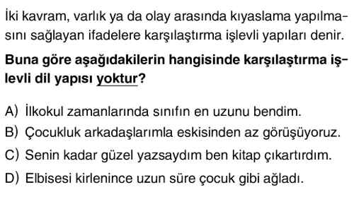 5. Sınıf Türkçe Dil Yapıları-İşlev Temelli Dil Yapıları testi 1. soru